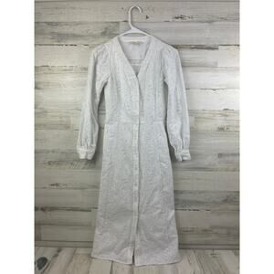 Michael Kors womens xtra xtra small palm eyelet Kate dress lace white new